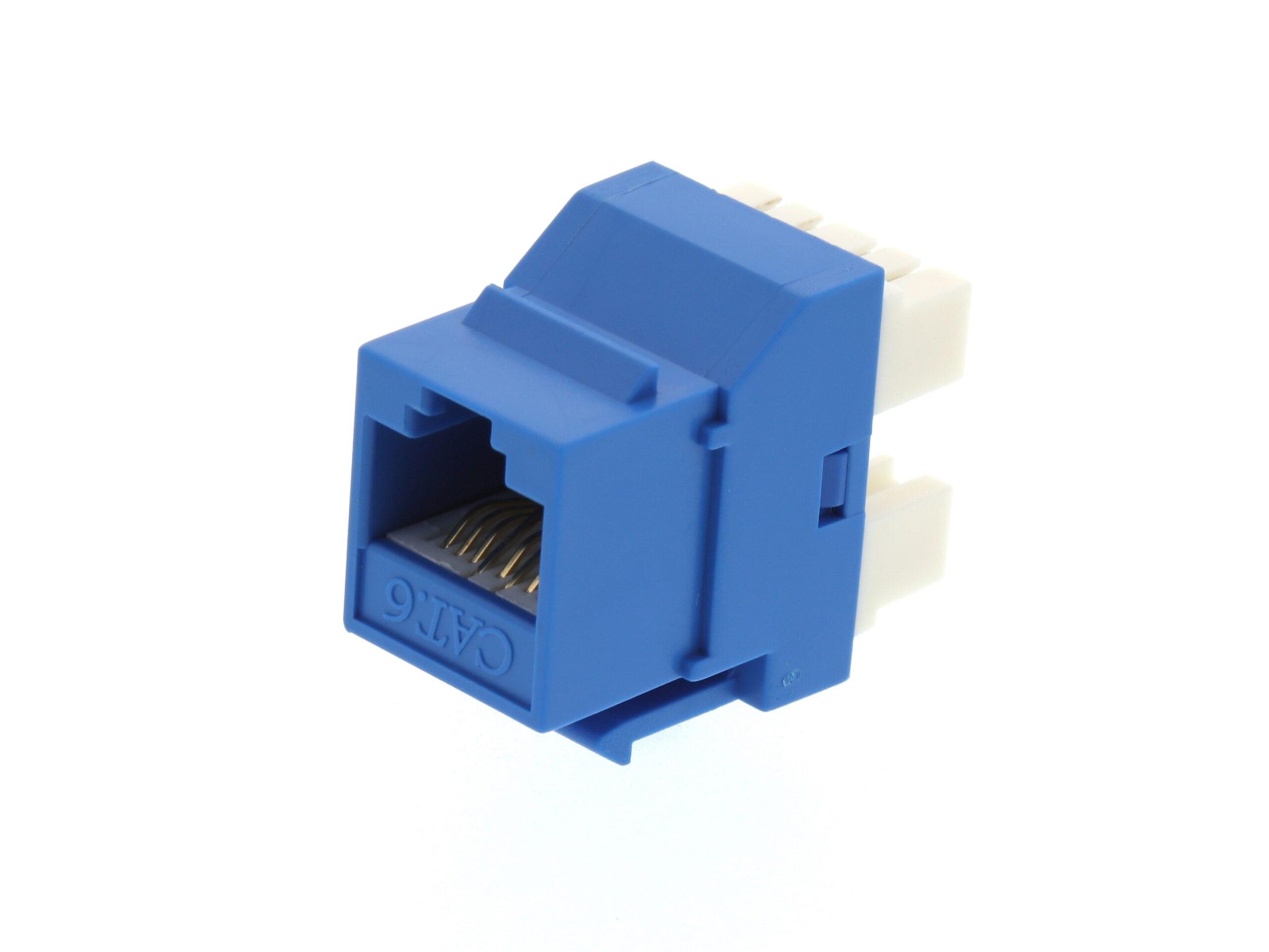 CAT6 Keystone 50 180 Degree Gold Plated - Blue image not found