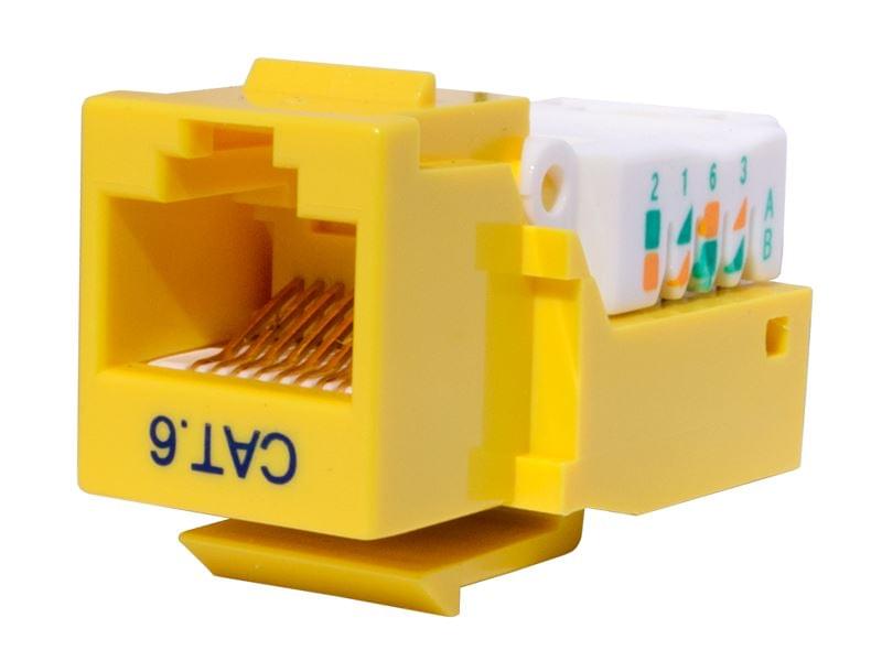 CAT6 Keystone 50 180 Degree Gold Plated - Yellow image not found